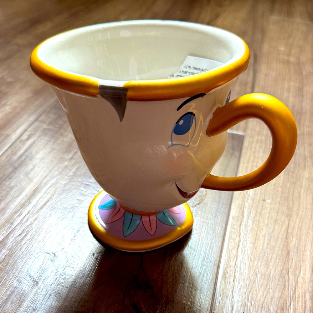 Disney Parks Beauty and The Beast Chip Ceramic Mug New